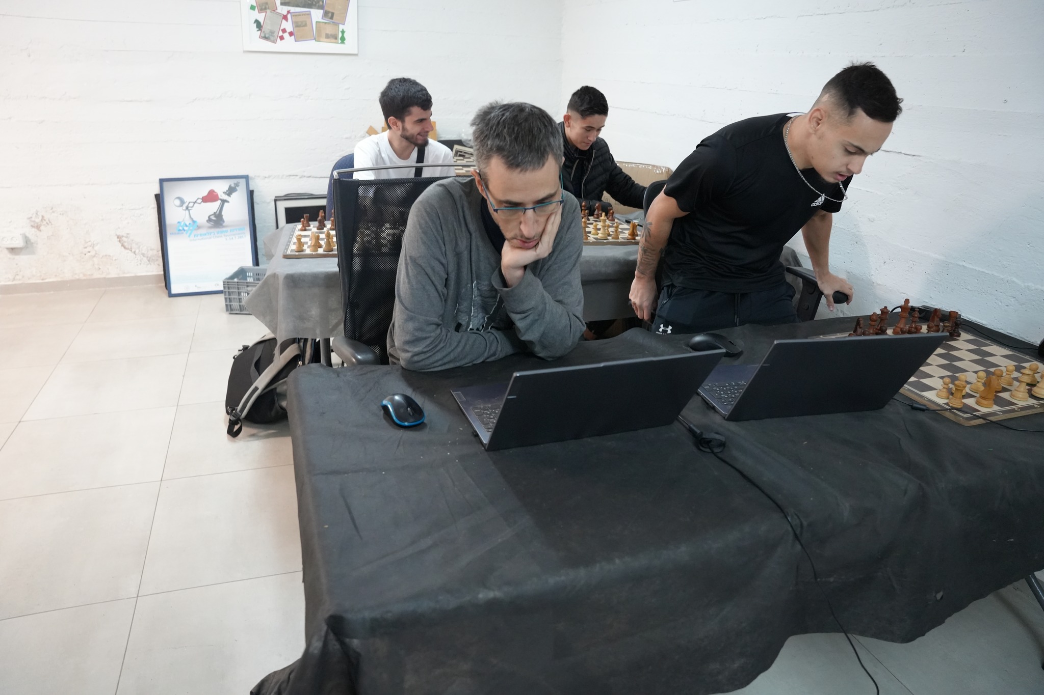 4 Players at the Jerusalem Chess Club tournament